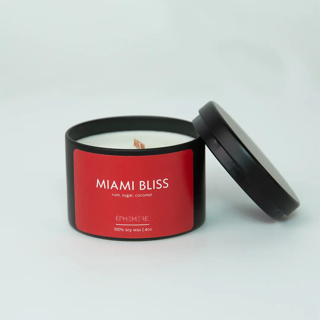 Miami bliss tin candle